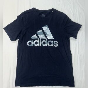 ADIDAS Mens AMPLIFIER T-SHIRT W/CAMO LOGO SIZE MEDIUM Excellent CONDITION Blue